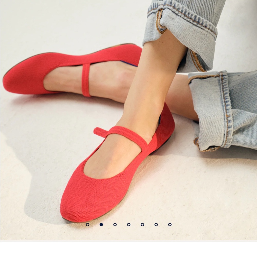 Rothy's Red Mary Jane Flats